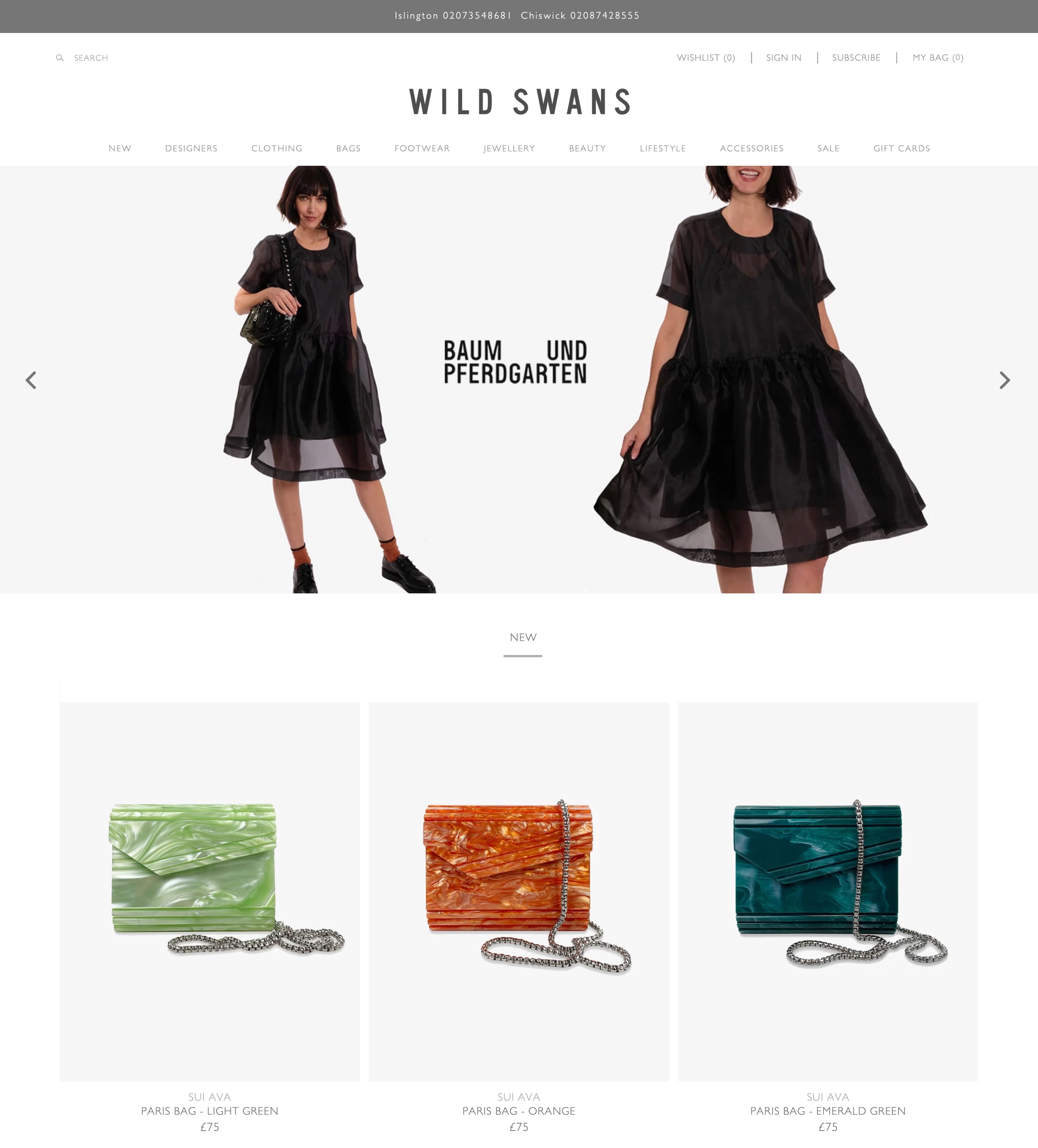 Wild Swans homepage