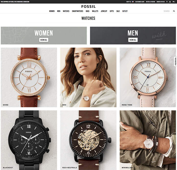 Fossil watch brand inspiration