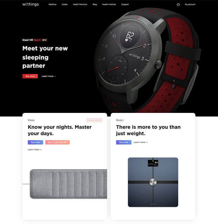 Withings watch brand inspiration